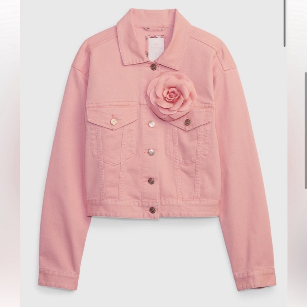 NWT Loveshackfancy PINK Denim Jacket